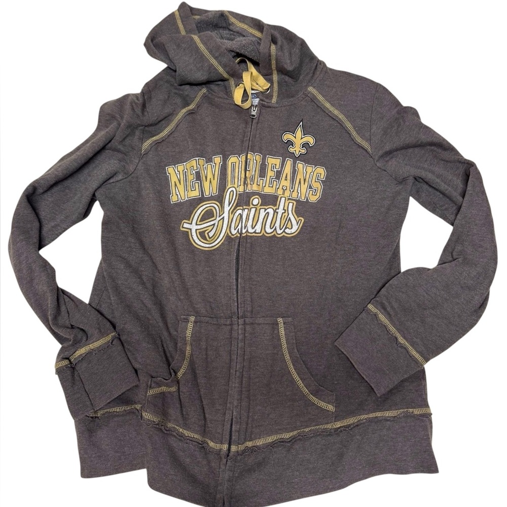 Unlisted Women's Gray and Gold Hoodie‎ Jacket